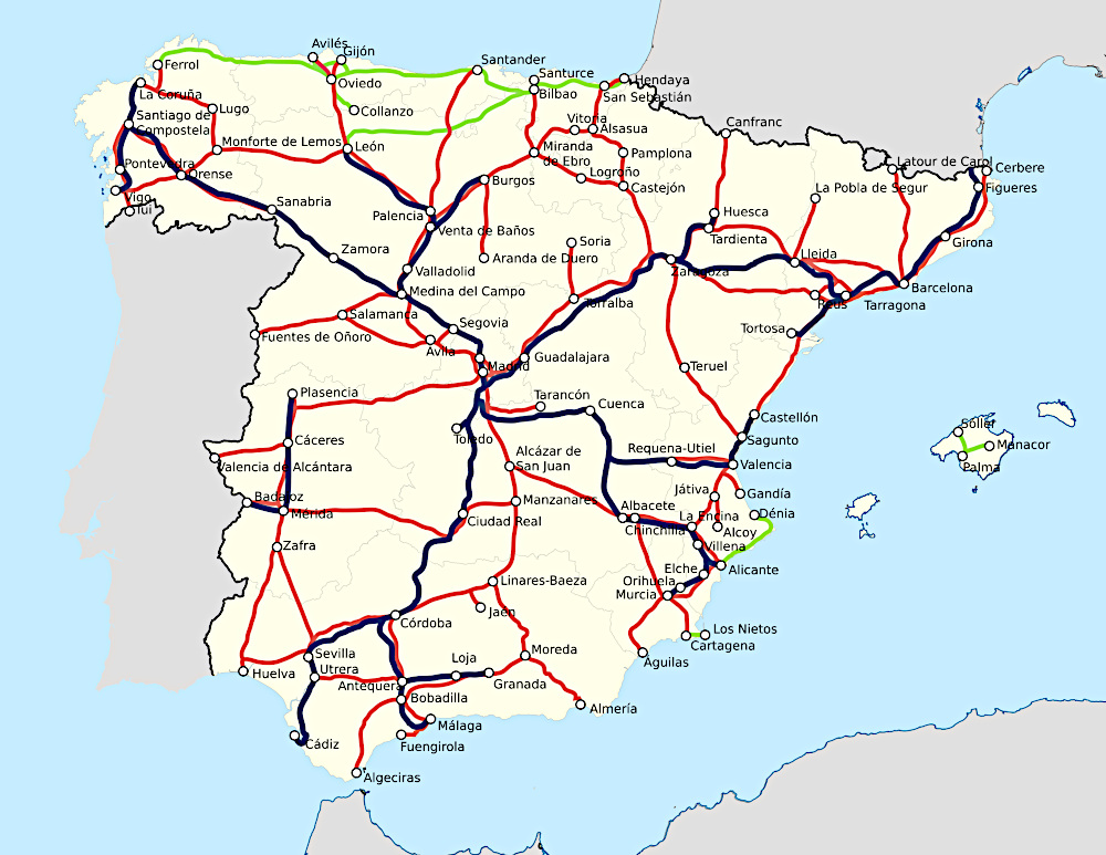 Spaniens järnvägsnät