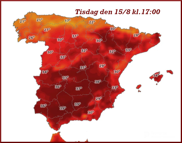 Sommarväder i Spanien