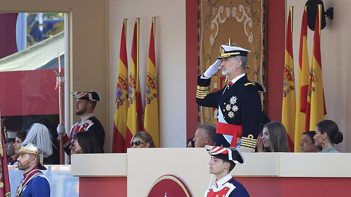 Felipe VI av Spanien på Spaniesn nationaldag.