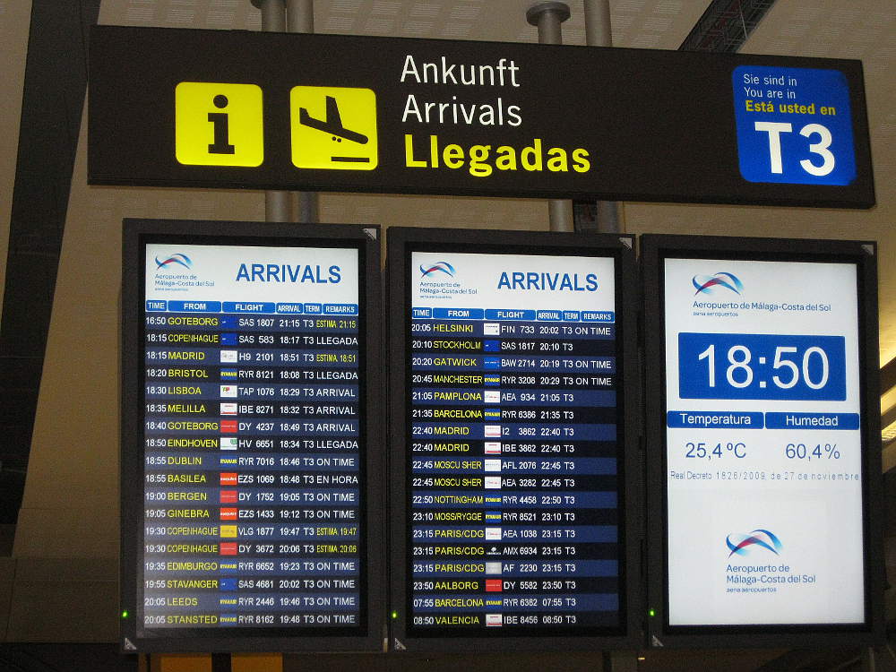 Málaga flygplats AGP.