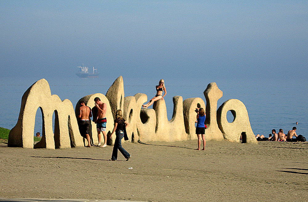 La playa de la Malagueta. strand i Málaga.