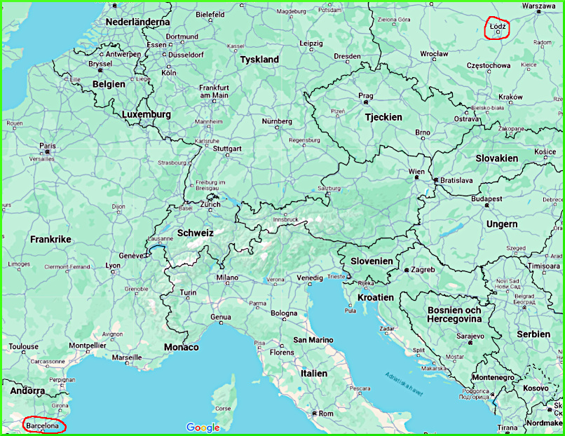 Geodis järnvägsförbindelse mellan Polen och Spanien.