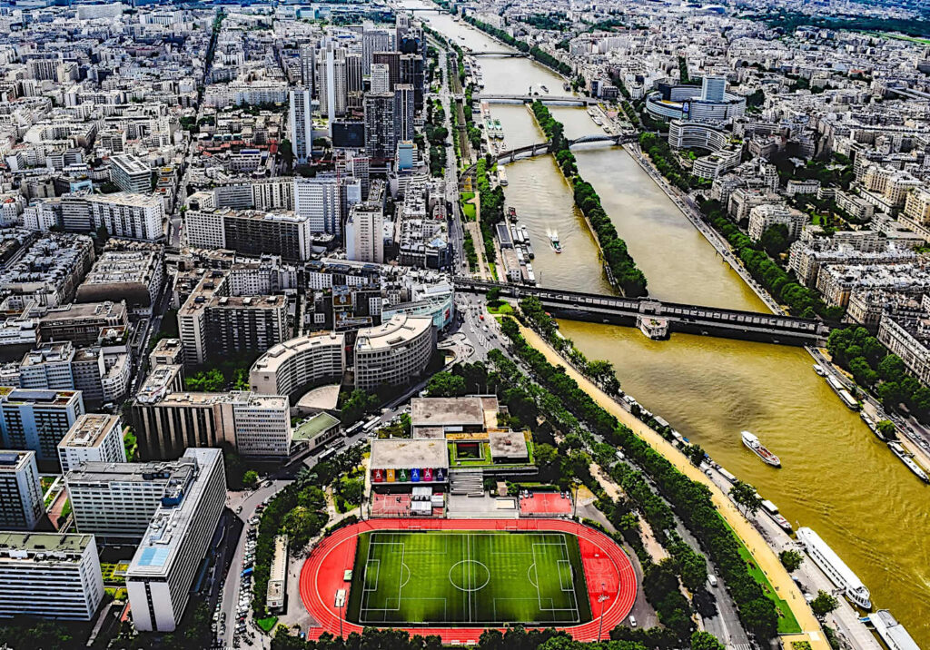 Paris med floden Seine.