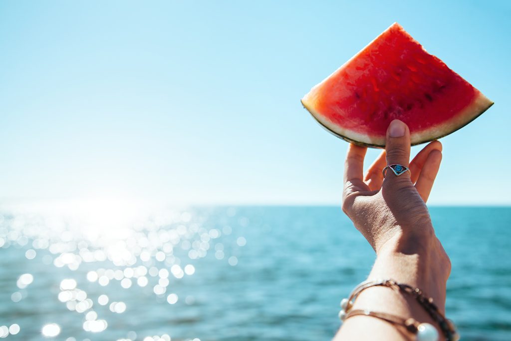 Vattenmelon, en sommarfrukt.