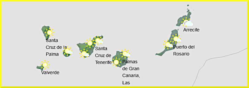 Väderprognos den 27 juli 2024, Kanarieöarna.