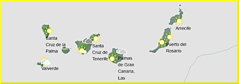 Väderprognos för Kanarieöarna den 30 juli 2024.