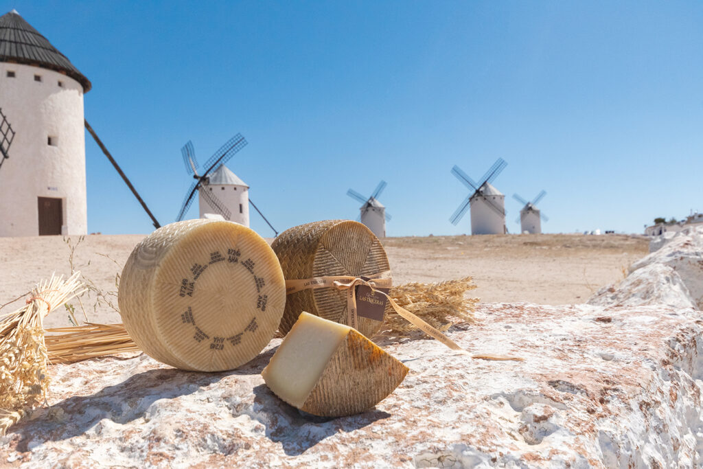 Manchego ost och väderkvarnar.