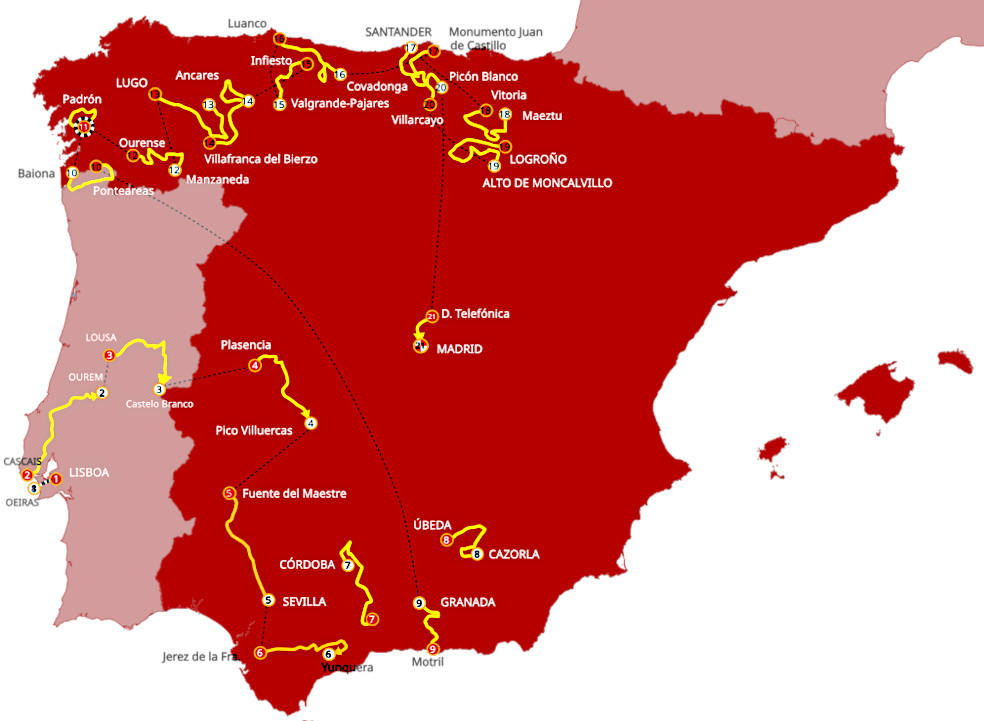 Vuelta a España 2024, karta.