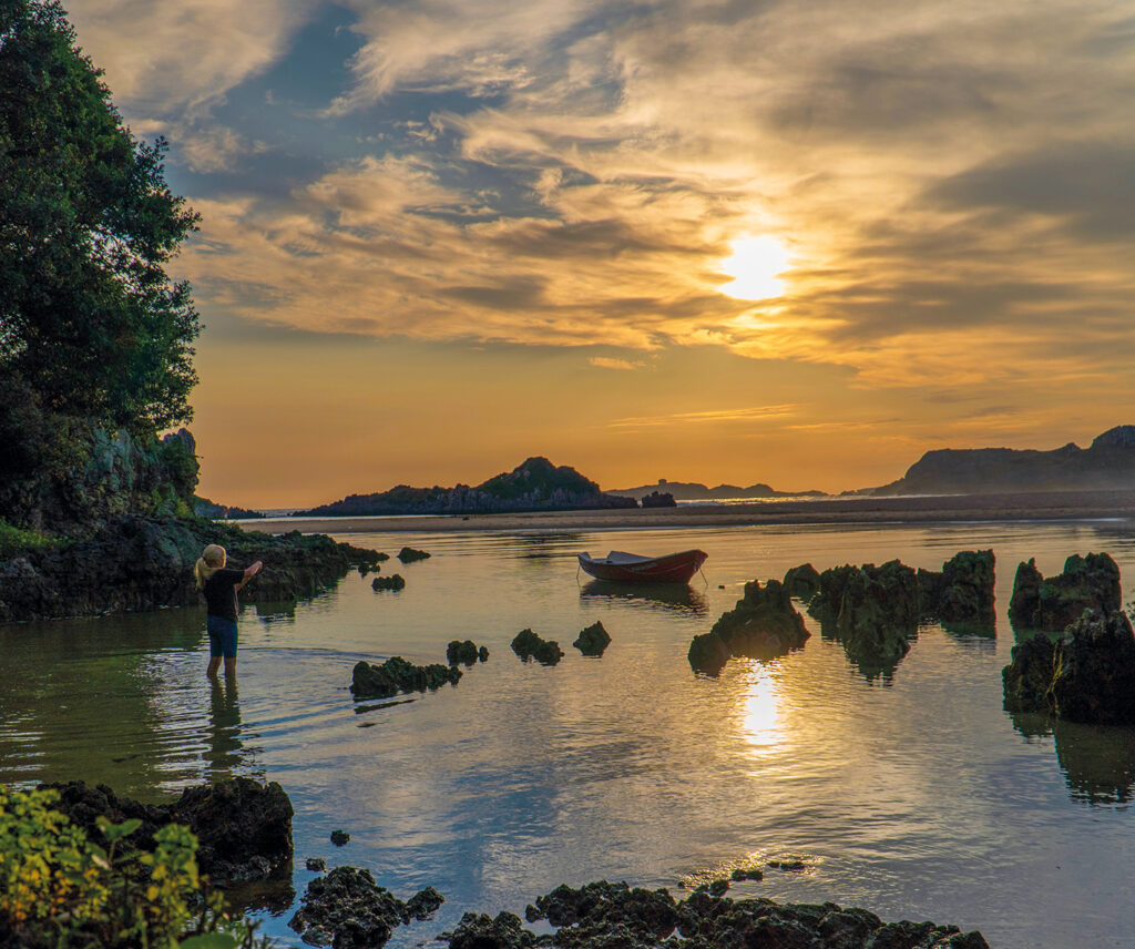 Solnedgång vid Isla playa.