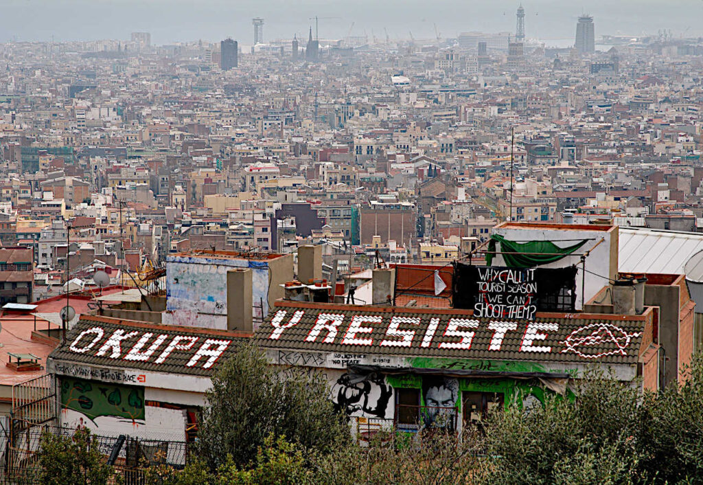 Ockuperat hus i Barcelona.