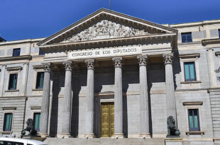 Byggnaden för Spaniens parlament.