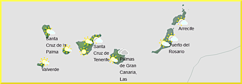 Väderprognos för Kanarieöarna den 4 oktober 2024.