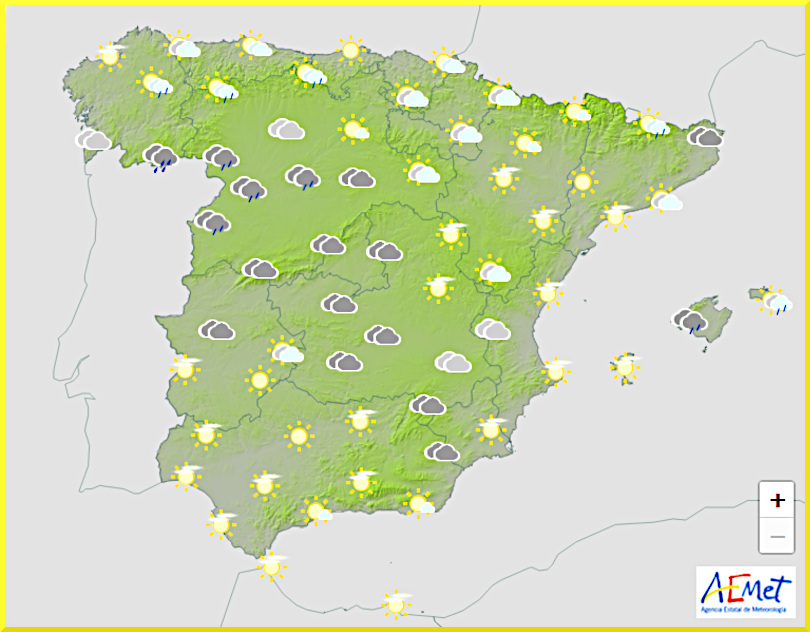 Väderprognos för Spanien den 24 september 2024.