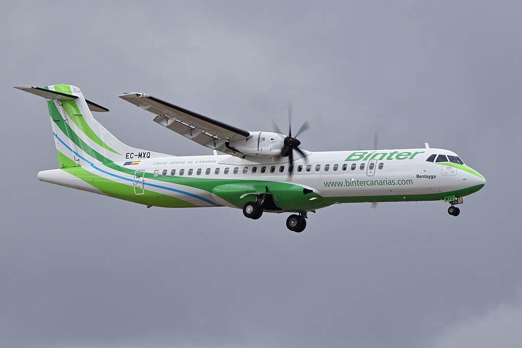 Binter ATR72-212A flygplan.