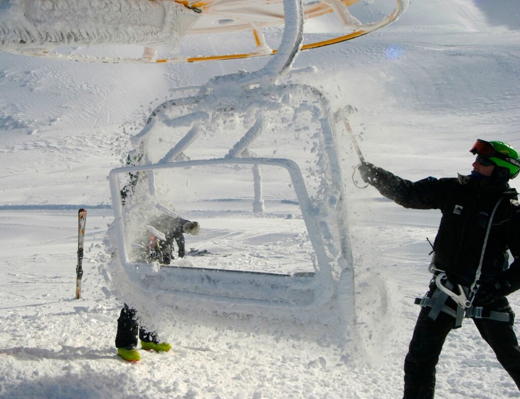 Liftarbete på Sierra Nevada.