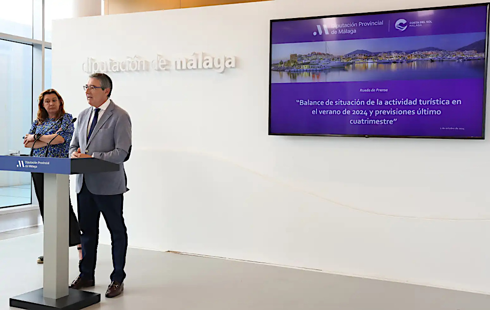 Francisco Salado presenterar hur turismen har utfallit på Costa del Sol sommaren 2024.