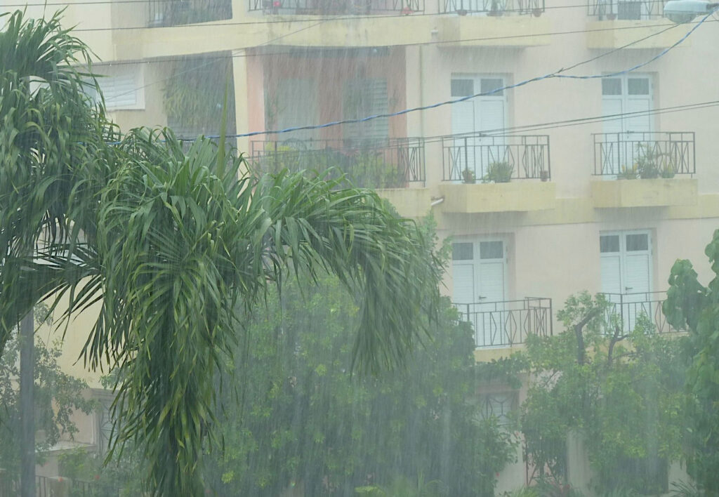 Kraftigt regn i Spanien.