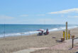 En strand i La Cala de Mijas, Spanien.