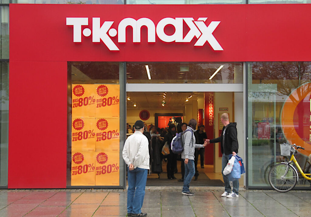 TK Maxx i Dresden, Tyskland.