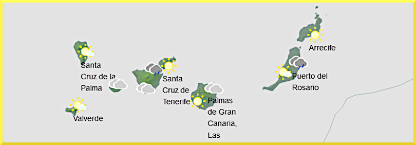 Väderprognos för Kanarieöarna den 12 november 2024.