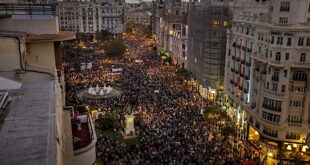 Protester i Valencia, 9 november 2024.