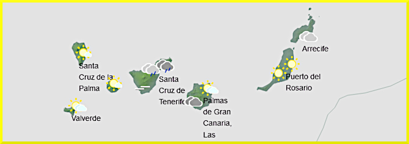 Väderprognos för Kanarieöarna den 21 januari 2025.
