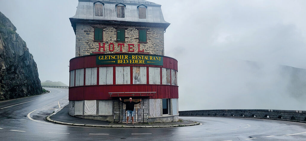 Det övergivna hotell Belvédère.