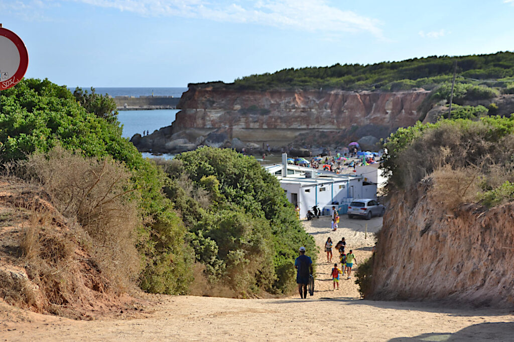 Conil de la Frontera, badvik med chiringuito.