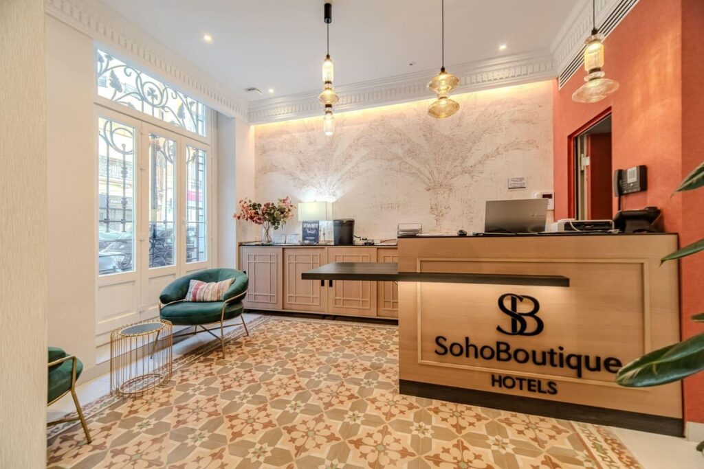 Soho Boutique Hotel, reception.