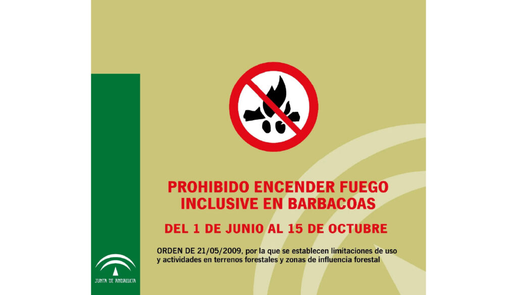 Eldningsförbud i Andalusien. 