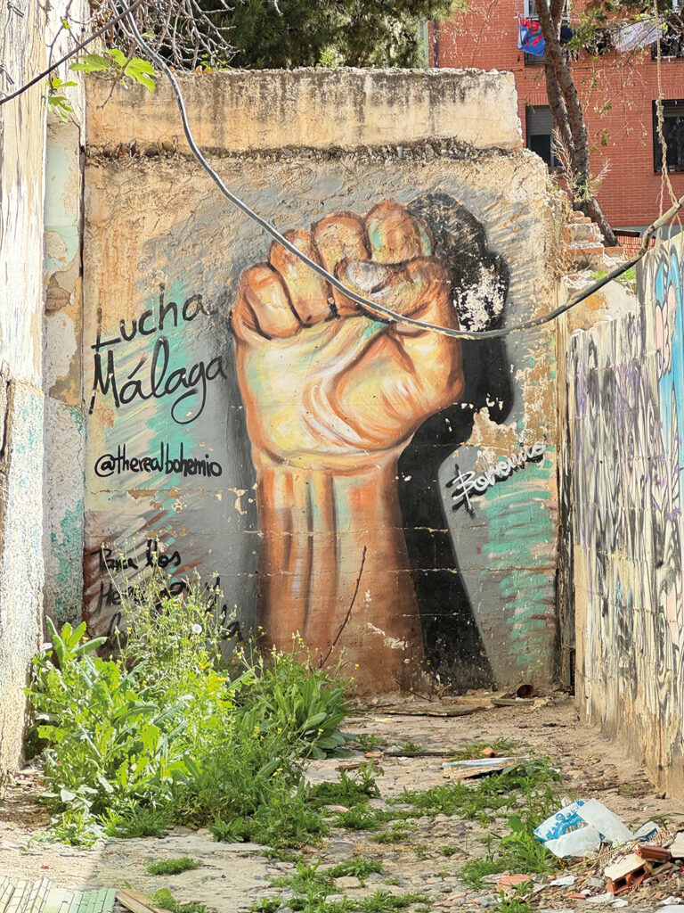 Konstverket Lucha Málaga.