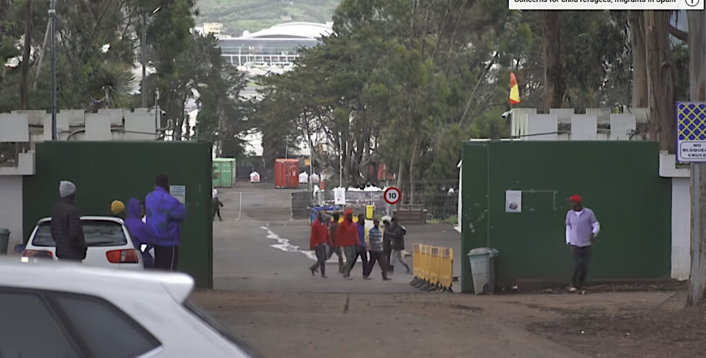 Ett mottagningscenter för migranter på Kanarieöarna.