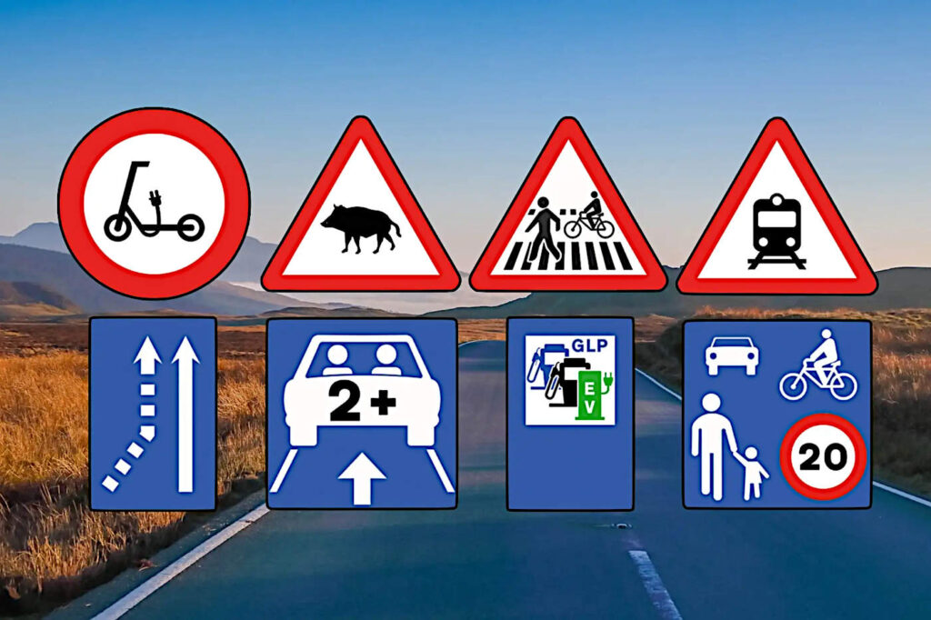 Nya trafikskyltar från DGT i Spanien.