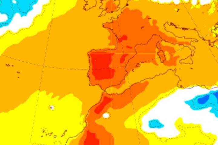 Temperaturkarta för 16 - 22 juni 2025.