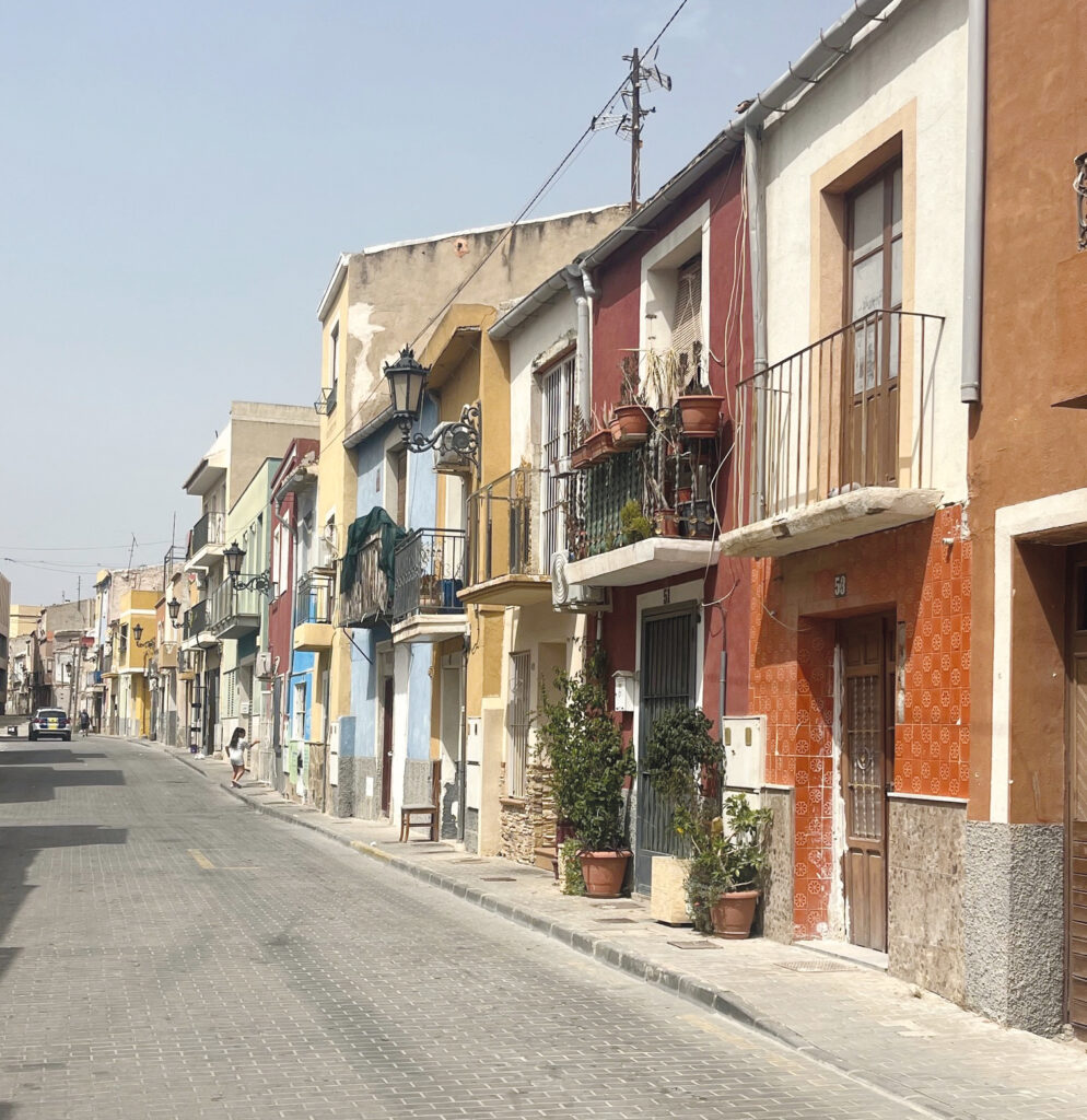En typisk gata i Orihuela.