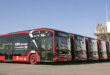 Elbussar i Valencia, Spanien.