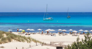 En strand på Formentera, Spanien.