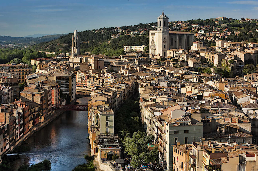 Girona i norra Katalonien, Spanien.