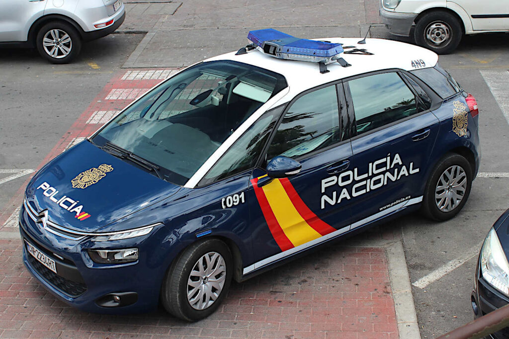 Polisbil, nationalpolis i Spanien.