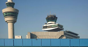 Kontrolltorn med flygledare.
