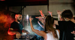 Party på Ibiza, Spanien.