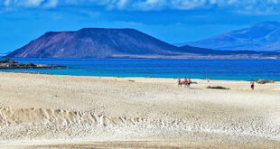 Playa Corralejo på Fuerteventura, Spanien.