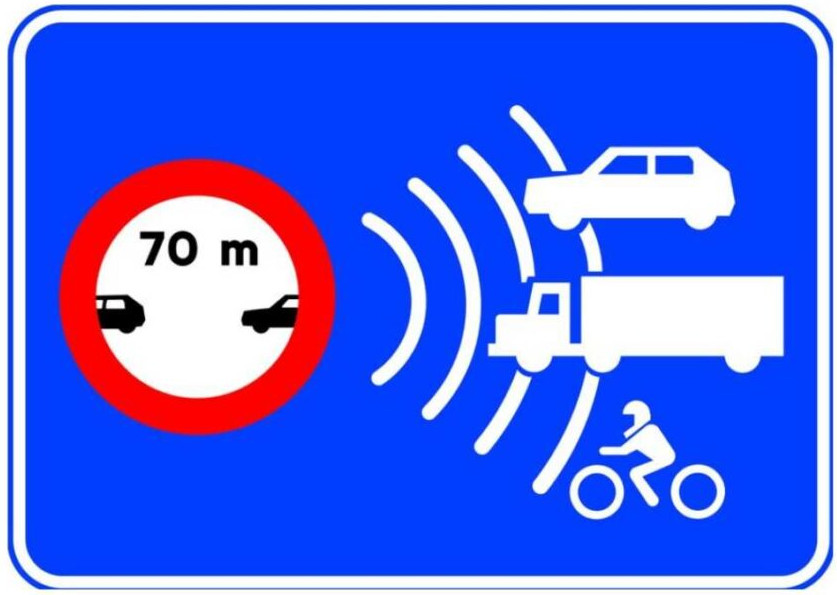 Trafikskylt S991f i Spanien.