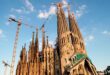 Basilikan La Sagrada Familia i Barcelona, Spanien.