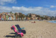Playa Villajoyosa, Spanien.