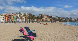 Playa Villajoyosa, Spanien.