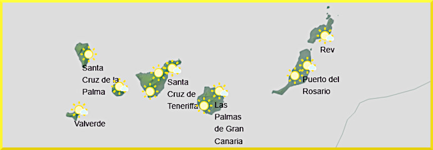 Väderprognos för Kanarieöarna den 18 februari 2026.