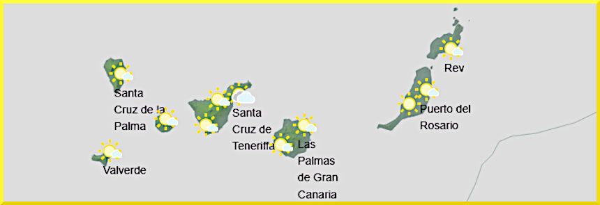 Väderprognos för Kanarieöarna den 20 februari 2026.