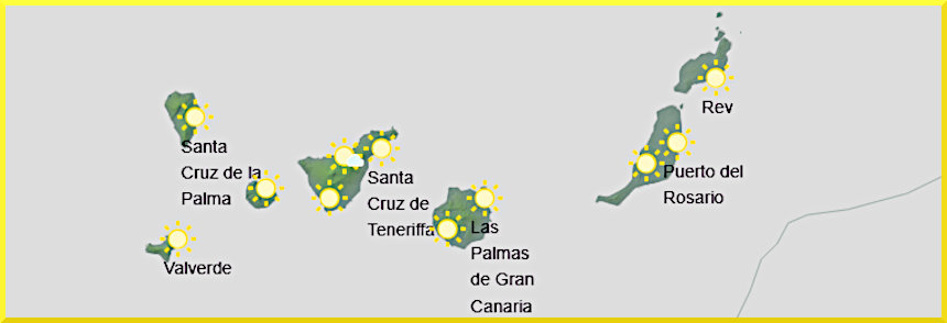 Väderprognos för Kanarieöarna den 24 februari 2026.