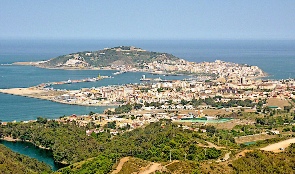 Ceuta i Nordafrika, spansk exklav.